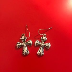 Vintage cross earrings